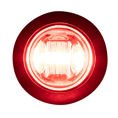 3/4" Round P2/P3/PC2 Clearance Marker Red Clear Lens