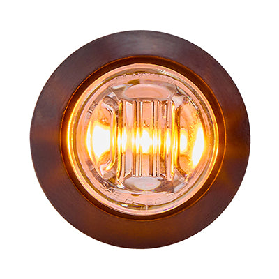 3/4″ Round P2/P3/PC2 Clearance Marker Amber Clear Lens