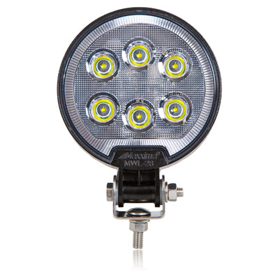 Round 6 LED Black Work Light 1,400 Lumen 12/24VDC